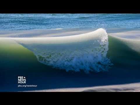 The bomb cyclone turned Nantucket waves into Slurpee slush