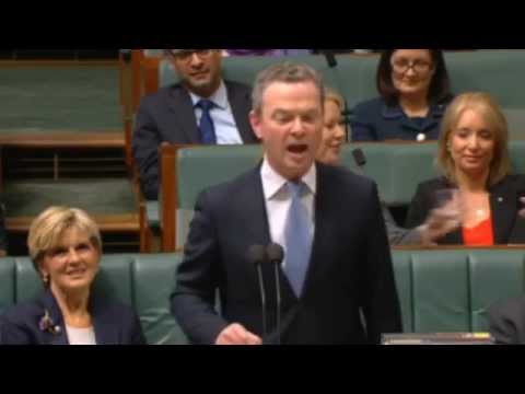 Christopher Pyne calls Shorten C-bomb in parliament