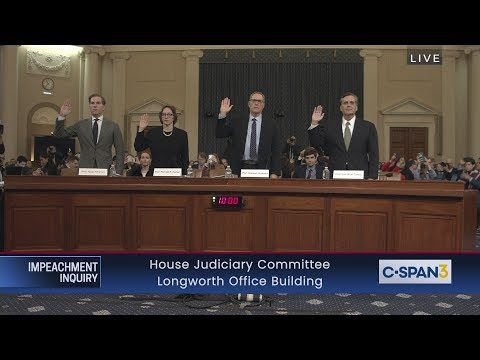 House Impeachment Inquiry Hearing – Feldman, Karlan, Gerhardt &amp; Turley Testimony