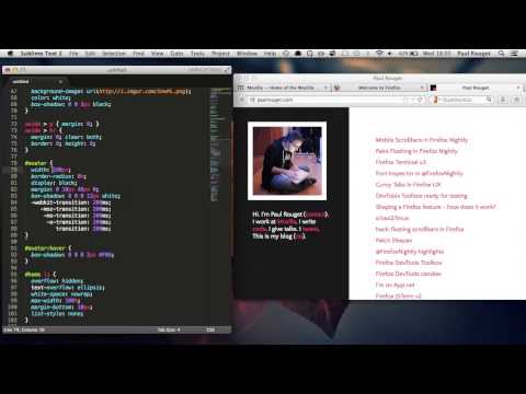 Firefox CSS live edit in Sublimetext (work in progress)