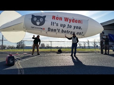 We trekked across Oregon to save the Internet. With a 30-foot blimp!