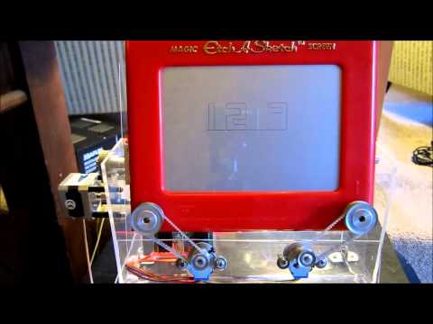 Etch a Sketch clock powered by Arduino