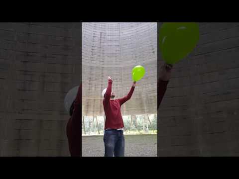 Sounds inside a nuclear power plant cooling tower.