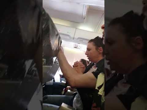 Flight Attendant Sent Flying by Violent Turbulence