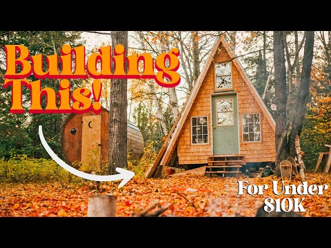 TIMELAPSE - Building an A Frame Cabin from Scratch!