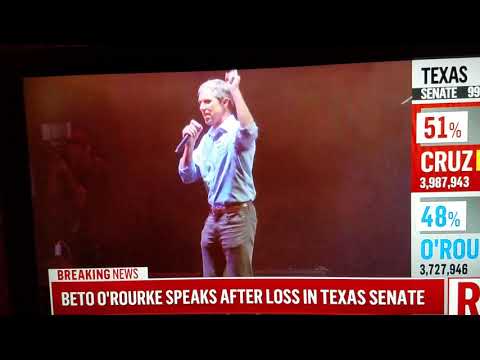 Beto O&#039;Rourke Speaks (Drops the F-Bomb) After Loss in Texas Senate