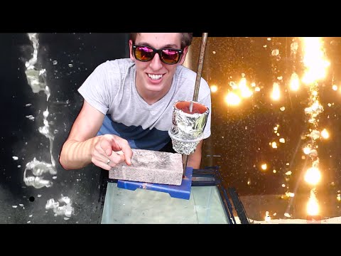 Pouring Molten Metals into Water. COOL! (Aluminum, Thermite, Lead + More!)