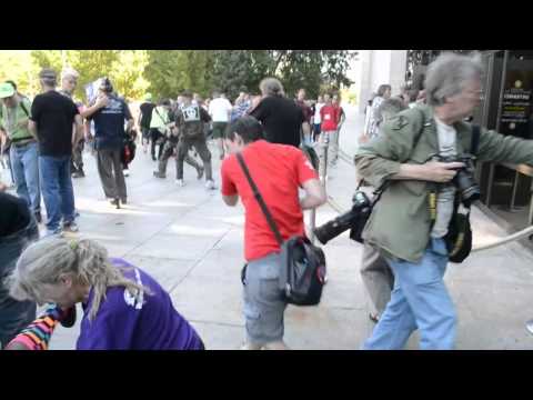 Protesters pepper sprayed at the National Air &amp; Space Museum